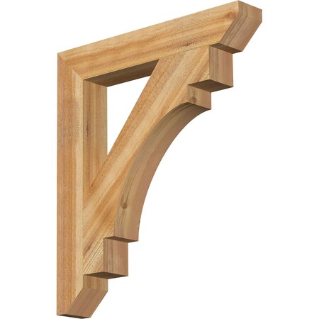 Merced Slat Rough Sawn Bracket, Western Red Cedar, 4W X 26D X 30H